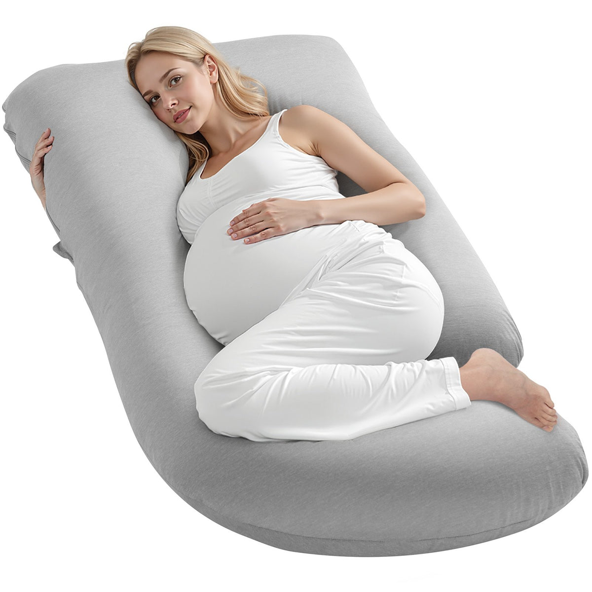 G-shaped pregnancy pillow full body support