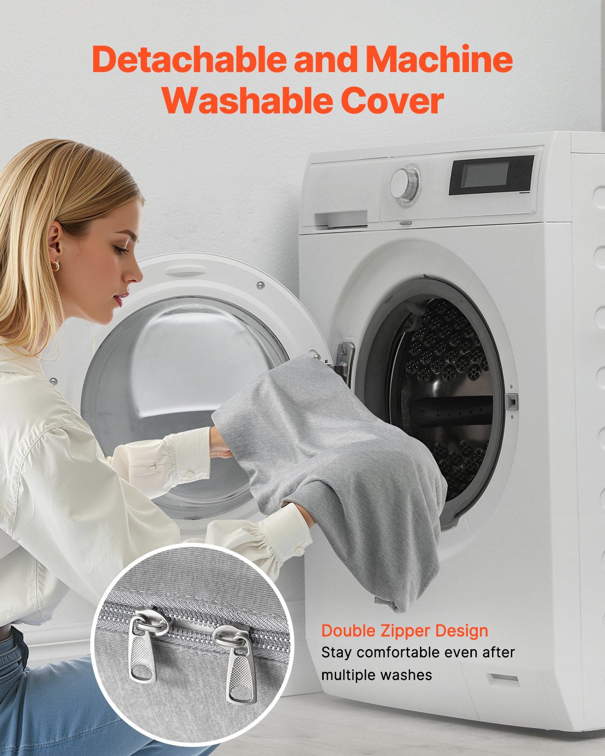Removable machine-washable cover