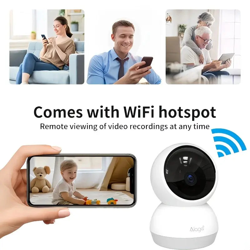 3K Pet Dog Camera with Phone App, 5G/2.4G Wifi Indoor Security Baby Camera,Ai Detection 360° Pan&Tilt, 2-Way Audio, Night Vision